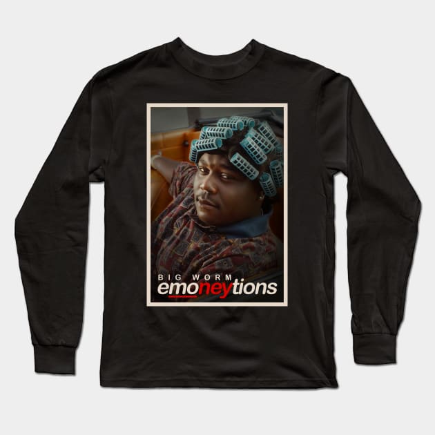 Big Worm Emoneytions Long Sleeve T-Shirt by Testeemoney Artshop